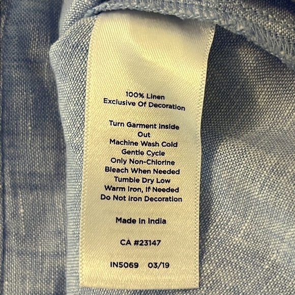 Talbots Plus Linen Peasant Top - Picture 11 of 11